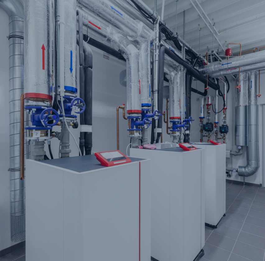 Industrial pump room installation
